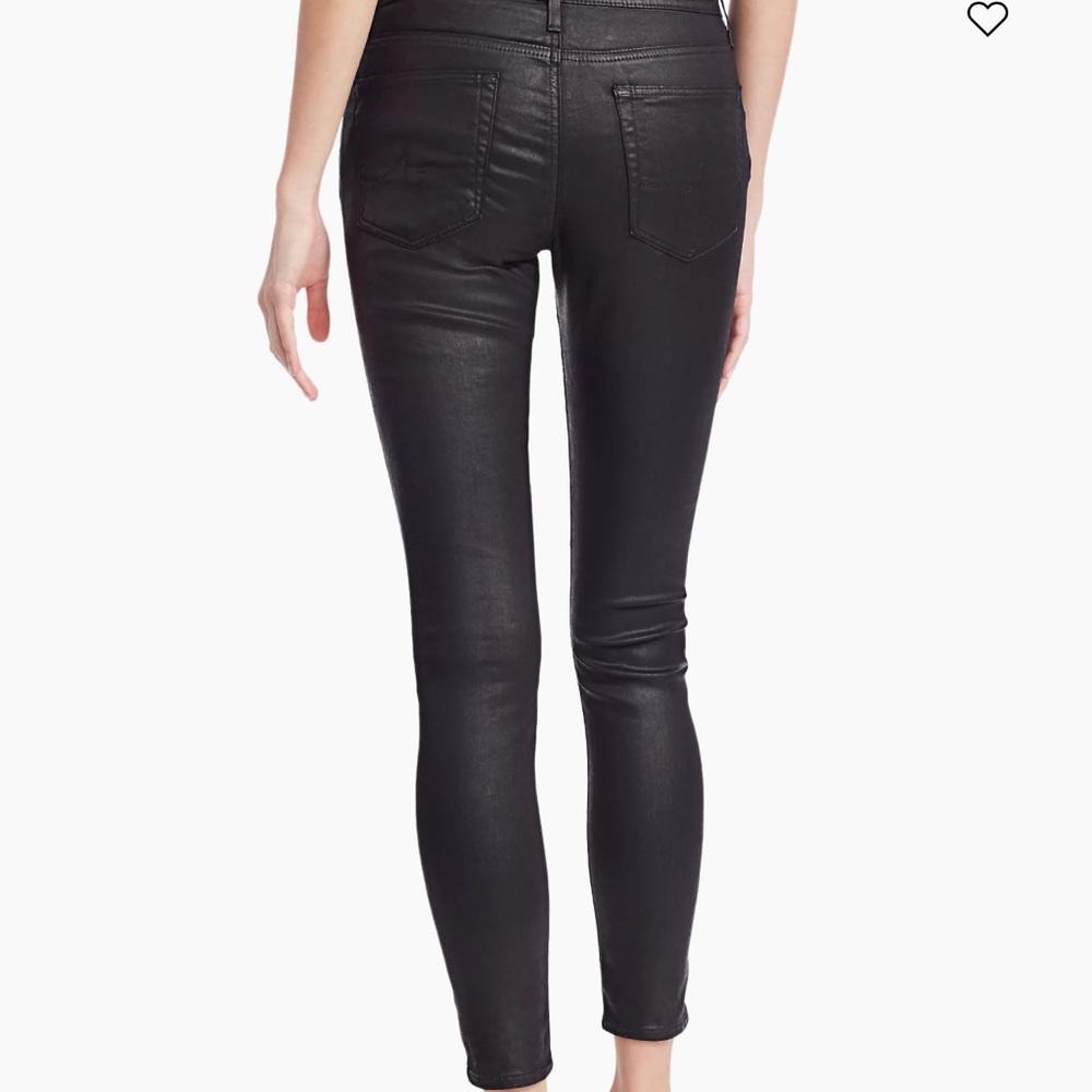 AG Jeans Farrah High-Rise Ankle metallic black